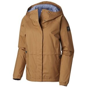 Columbia Helvetia Heights Jacket Women XL Brown Waterproof Outdoor Fall Gorp